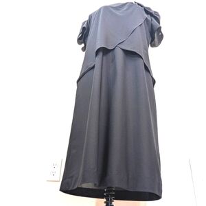 Vintage Lady Carol New York sheer polyester layered asymmetric maxi dress. Large